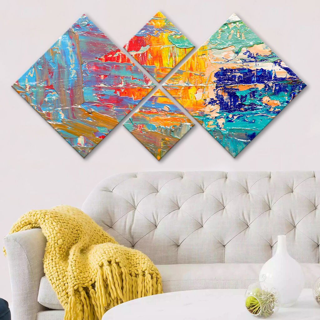 Wallity slika 4MDF362273090, 60x115 cm, 4 dijela