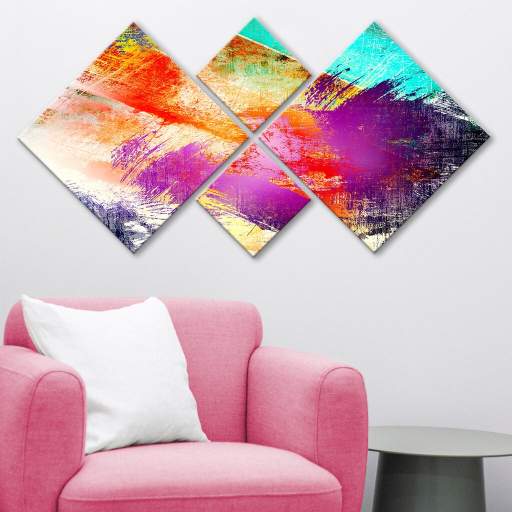 Wallity slika 4MDF112001639, 60x115 cm, 4 dijela