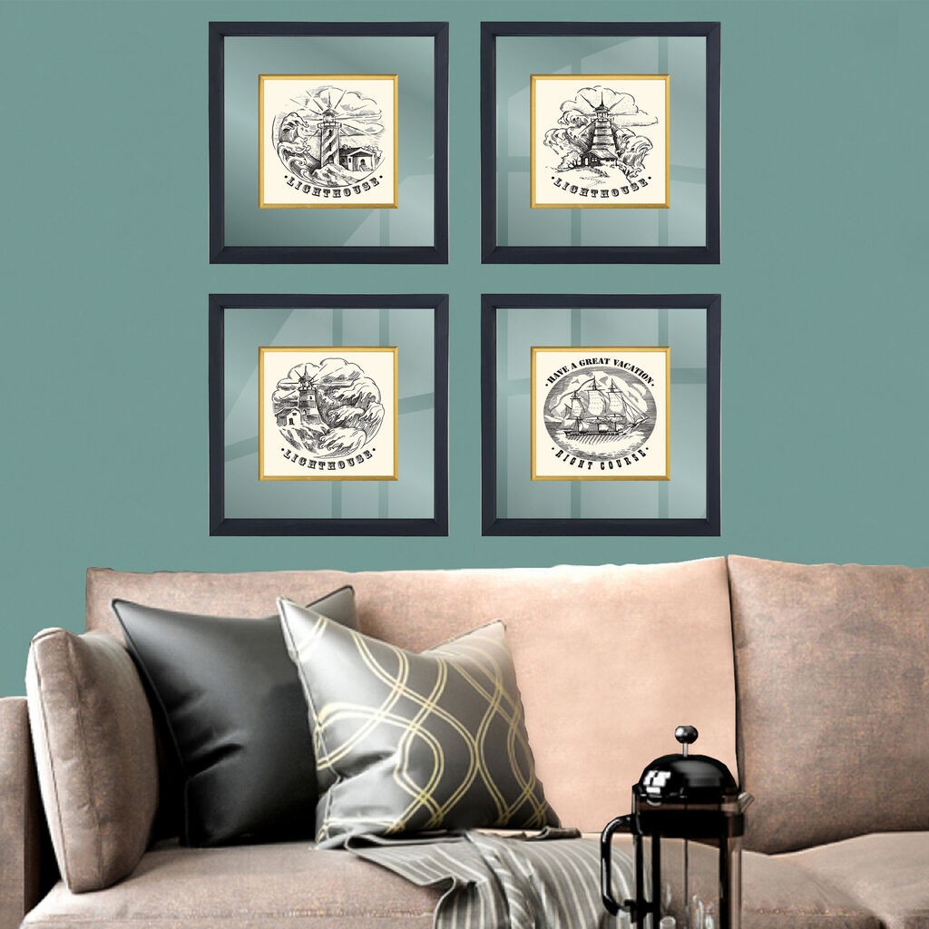 Wallity Uokvirena slika CAM1034855596, 32x32 cm, 4 dijela