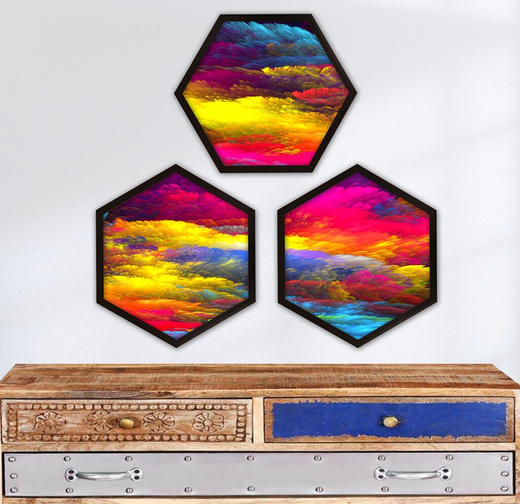 Wallity Uokvirena slika 6GEN793319206, 35x35 cm, 3 dijela