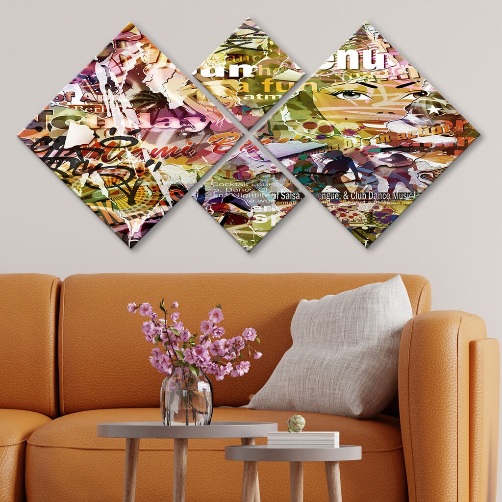 Wallity slika 4MDF2812607, 60x115 cm, 4 dijela