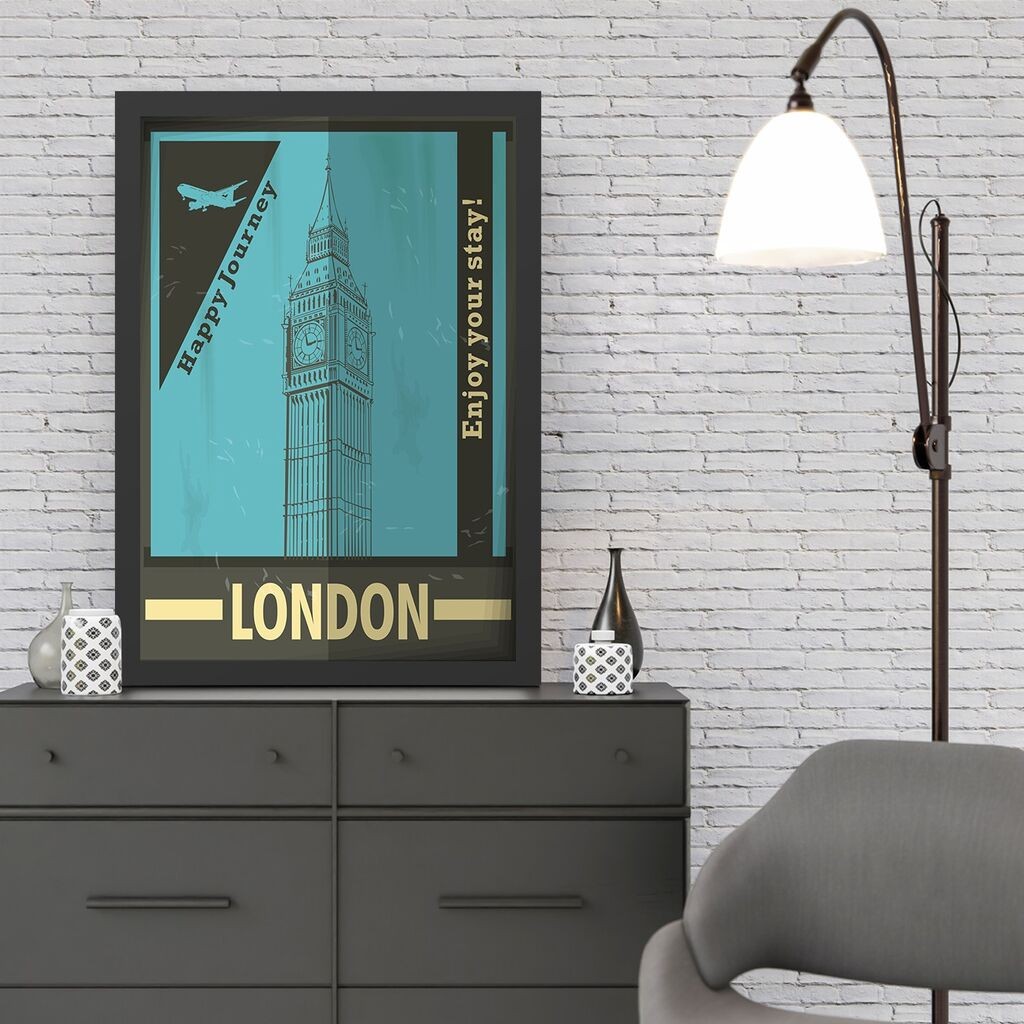 Wallity Uokvirena slika London 2, 35x45 cm