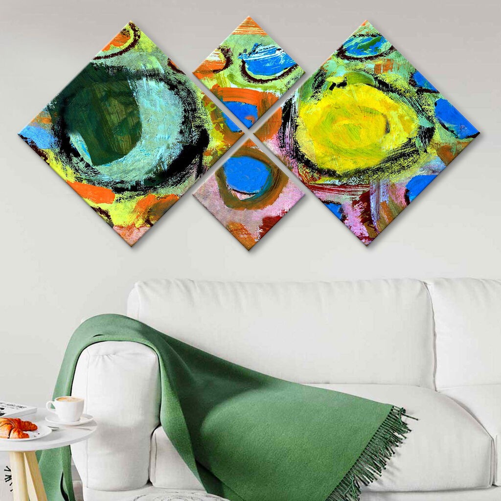 Wallity slika 4MDF60489787, 60x115 cm, 4 dijela