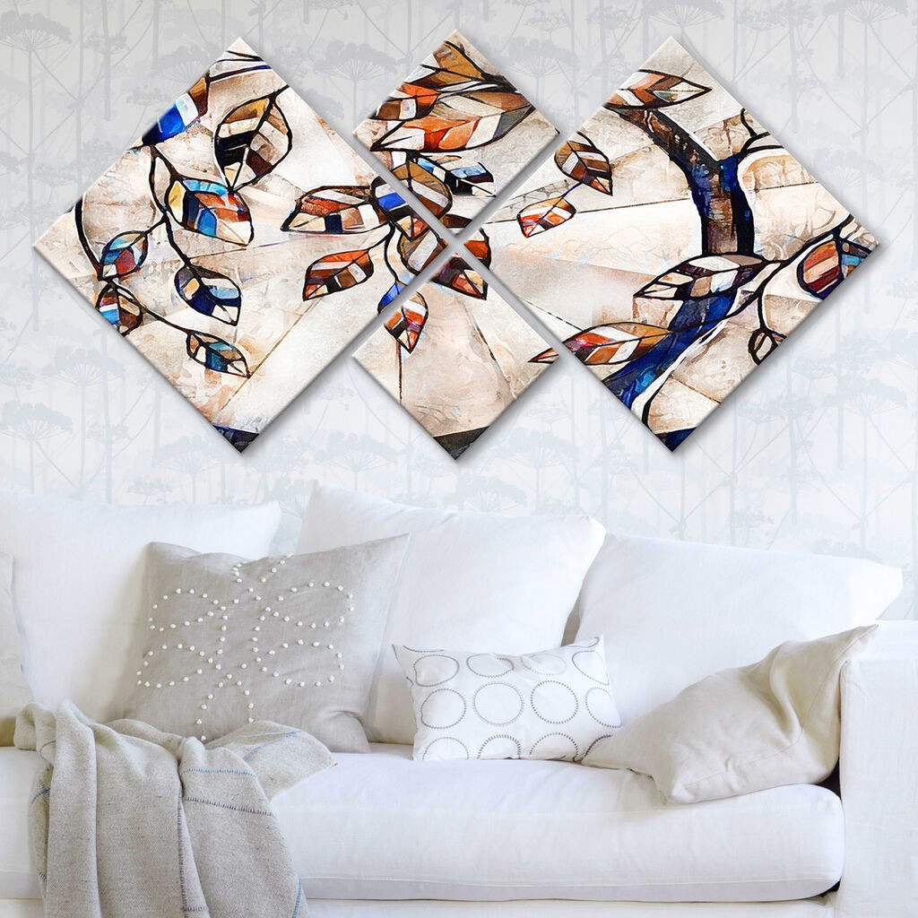 Wallity slika 4MDF670936204, 60x115 cm, 4 dijela