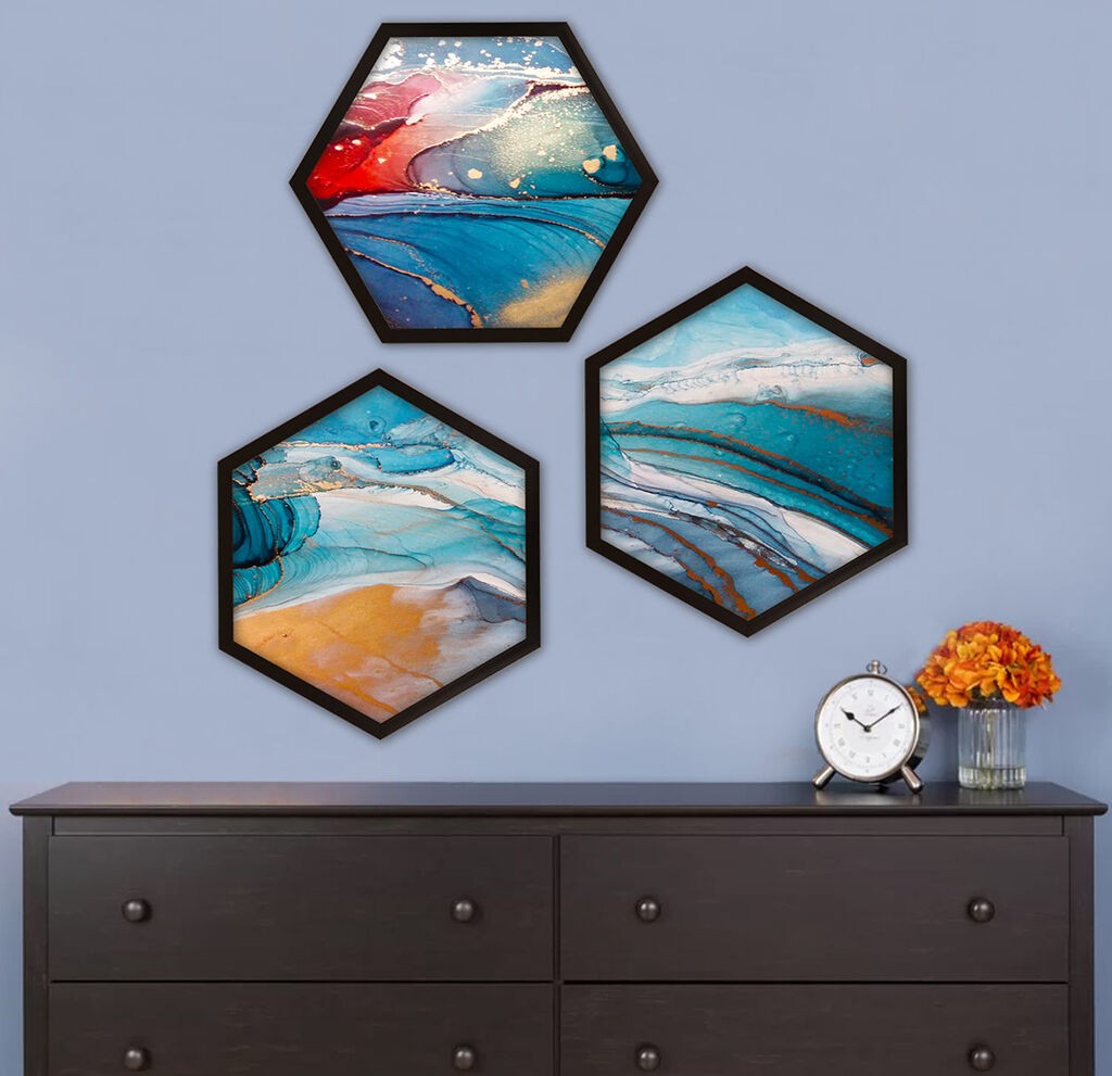 Wallity Uokvirena slika 6GEN1660425874., 35x35 cm, 3 dijela