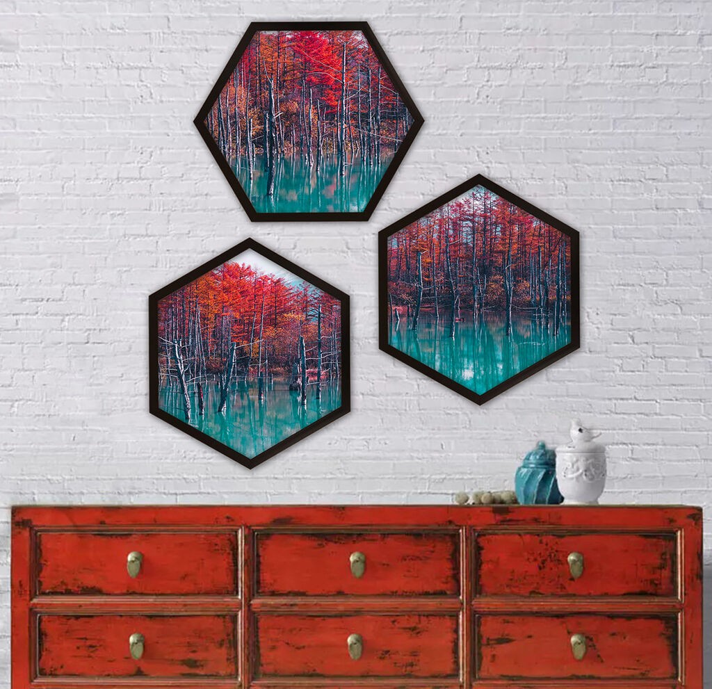 Wallity Uokvirena slika 6GEN955656, 35x35 cm, 3 dijela