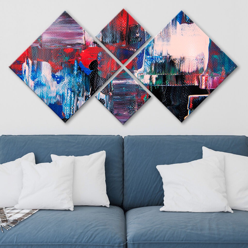 Wallity slika 4MDF3418095, 60x115 cm, 4 dijela