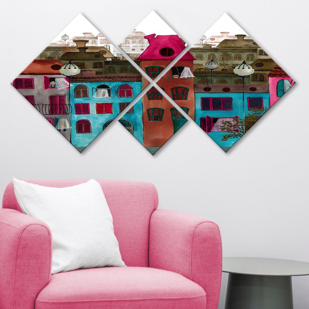 Wallity slika 4MDF128063447, 60x115 cm, 4 dijela