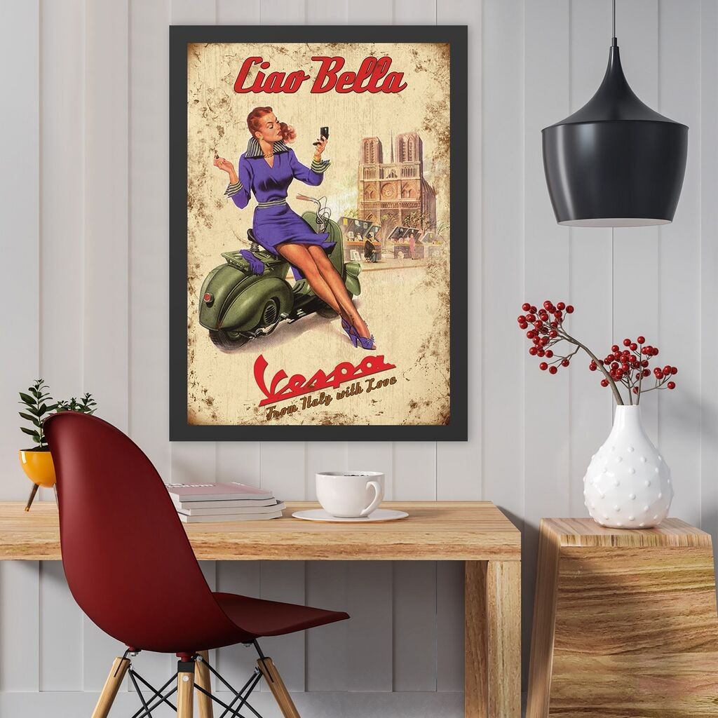 Uramljena slika Wallity Ciao Bello, 35x45 cm