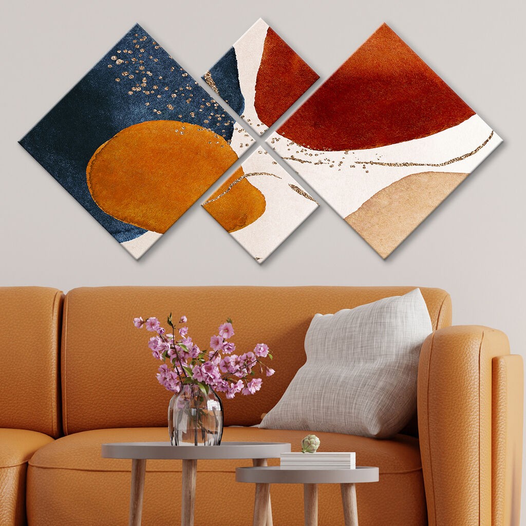 Wallity slika 4MDF1731912856, 60x115 cm, 4 dijela