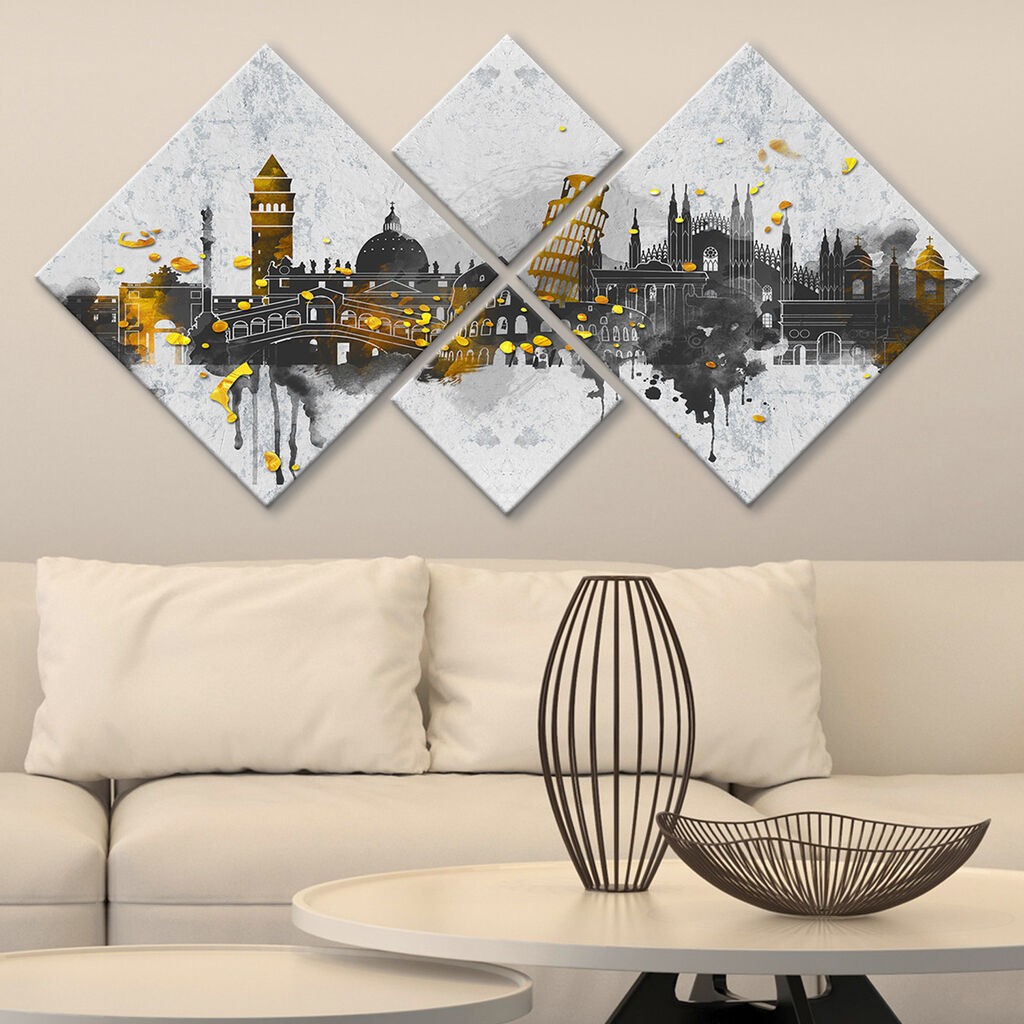 Wallity slika 4MDF1580766238, 60x115 cm, 4 dijela