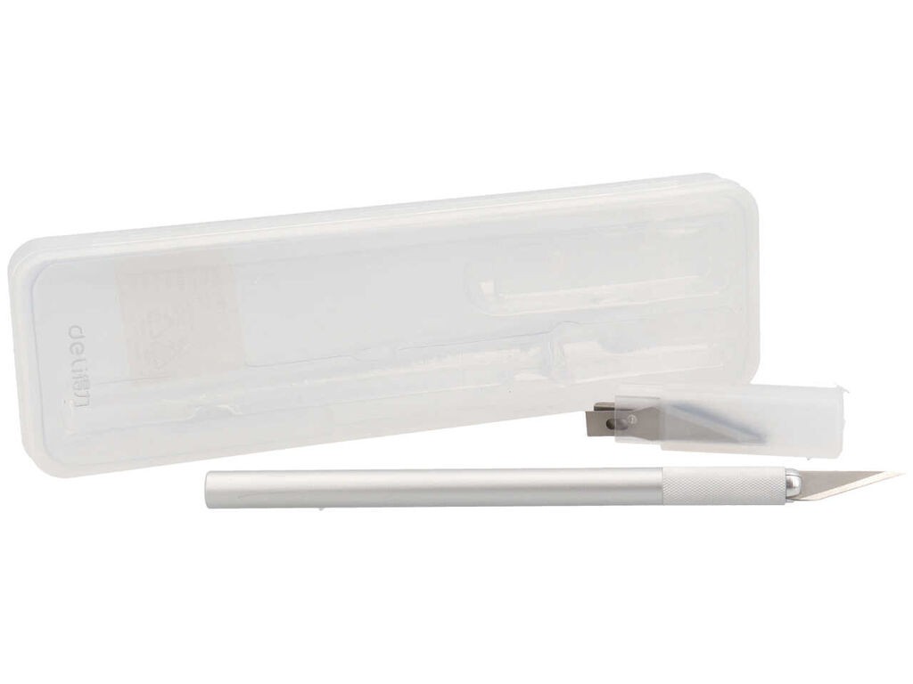 Deli Skalper za rezbarenje i grafiku sa 10 rezervnih nožića 2102SILVER