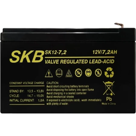 SKB Akumulatorska baterija, 12V, 7.2Ah, Crna