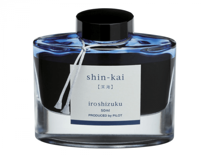 Pilot Mastilo za naliv pero Iroshizuku, Shin Kai, Tamnoplavo, 50 ml