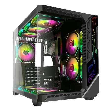 Ubit Računarsko gaming kućište UB-TBI, Crno + 9 RGB ventilatora + Daljinski upravljač