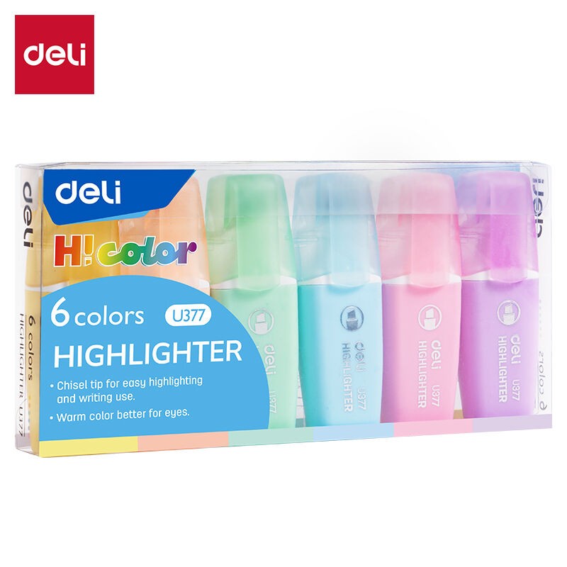 Deli Signir tekstmarker HiColor Mini EU377, Pastelne boje, 6 komada