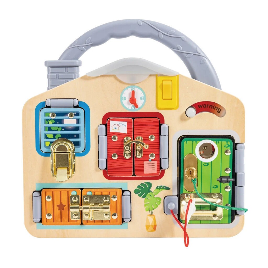 Hape Dječija drvena kućica za igračke s bravama E1111, 3+