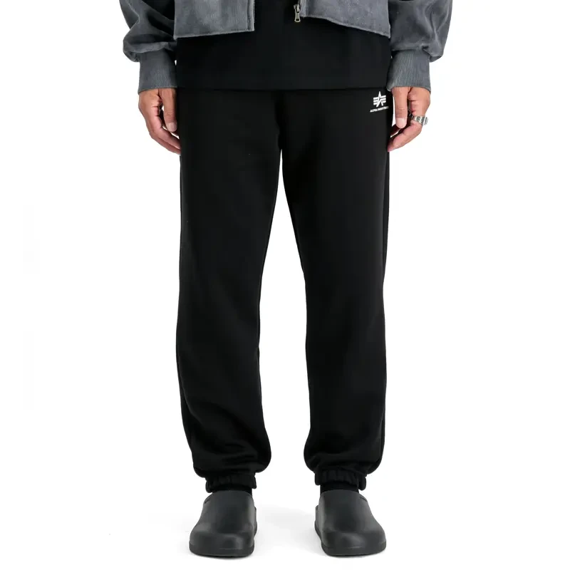 Muške osnovne trenerke s malim logom Alpha Industries, crne