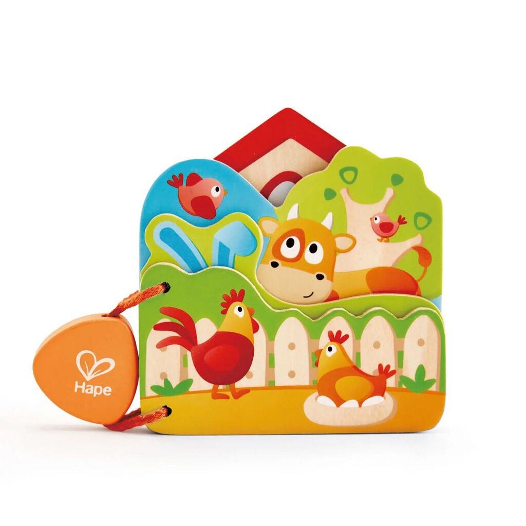 Hape Dječija drvena edukativna knjiga E0046, 6m+