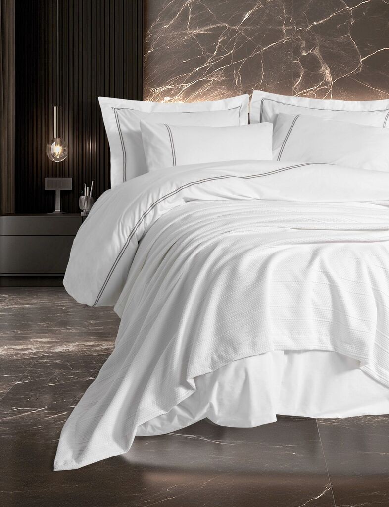 L'essentiel Maison set posteljine Mehves, 240x220 cm, bijela