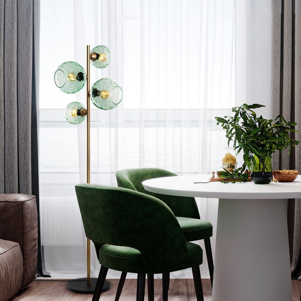 Opviq podna lampa Benek-20-15-14525, zlatna boja