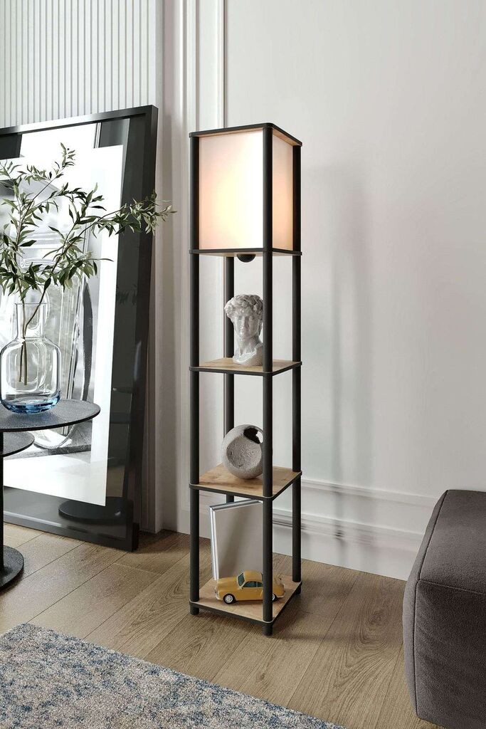 Opviq podna lampa Tier, smeđa