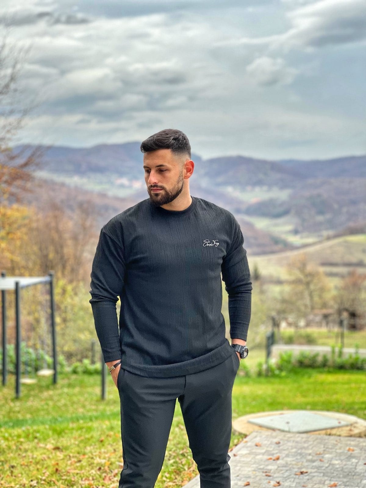 Muška majica 1564  Crna