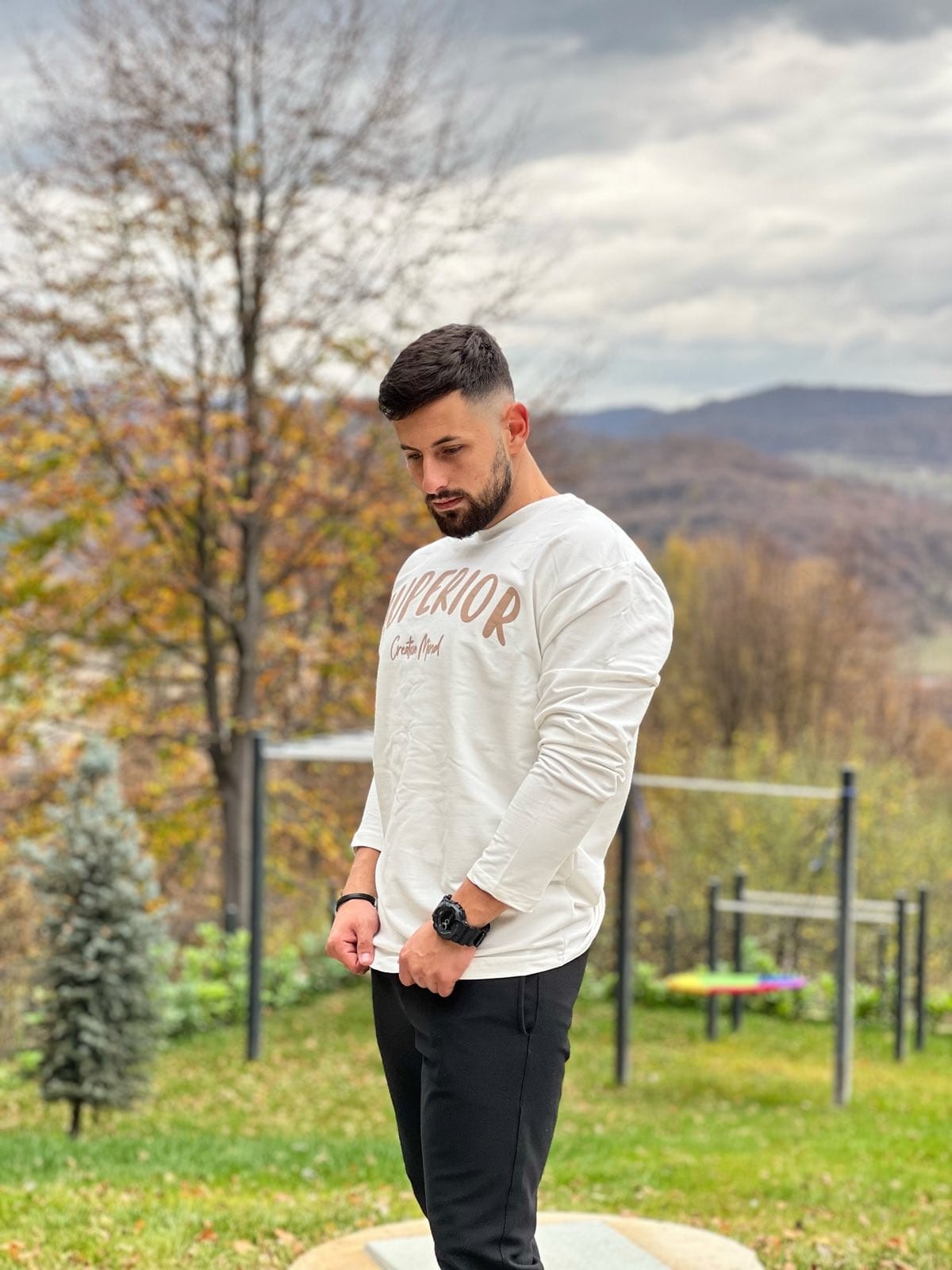 Muška majica superior 1514  Bijela