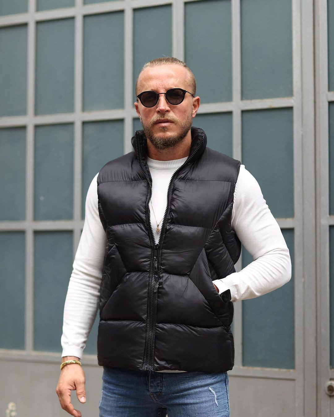 Muški prsluk M1139  Crni