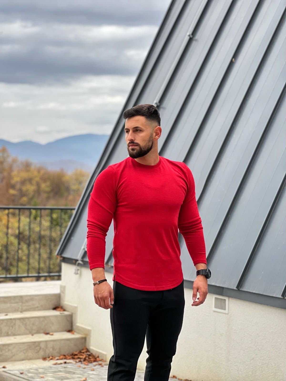 Muška majica basic 1731  Crvena