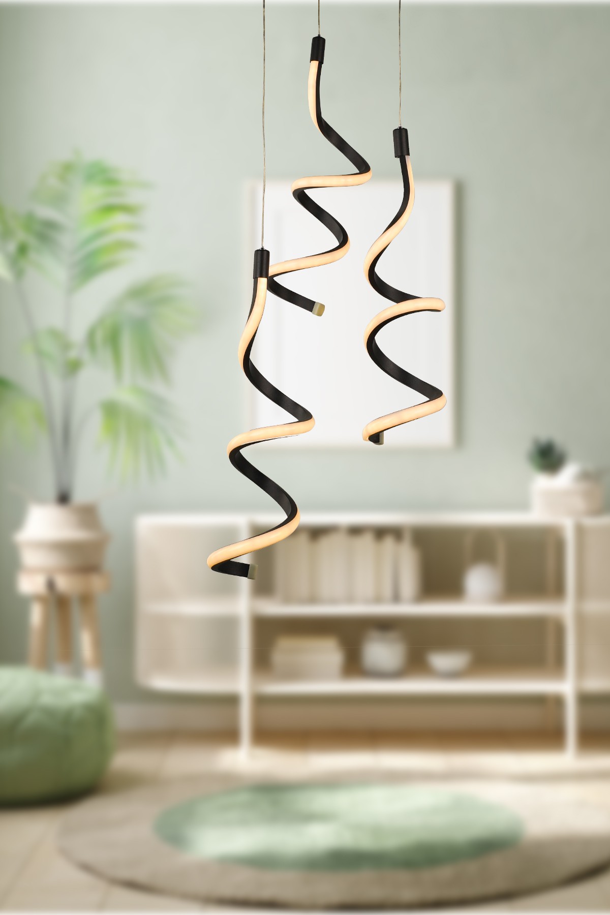 Kry Light Led luster Hilton 3, Crni