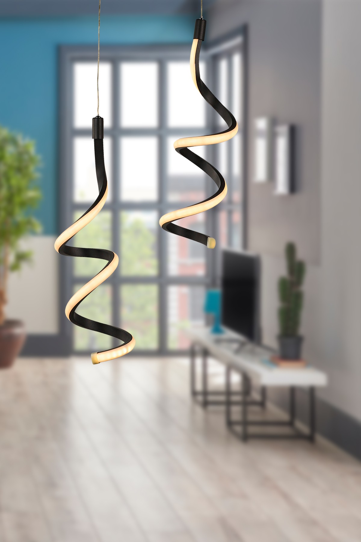 Kry Light Led luster Hilton 2, Crni