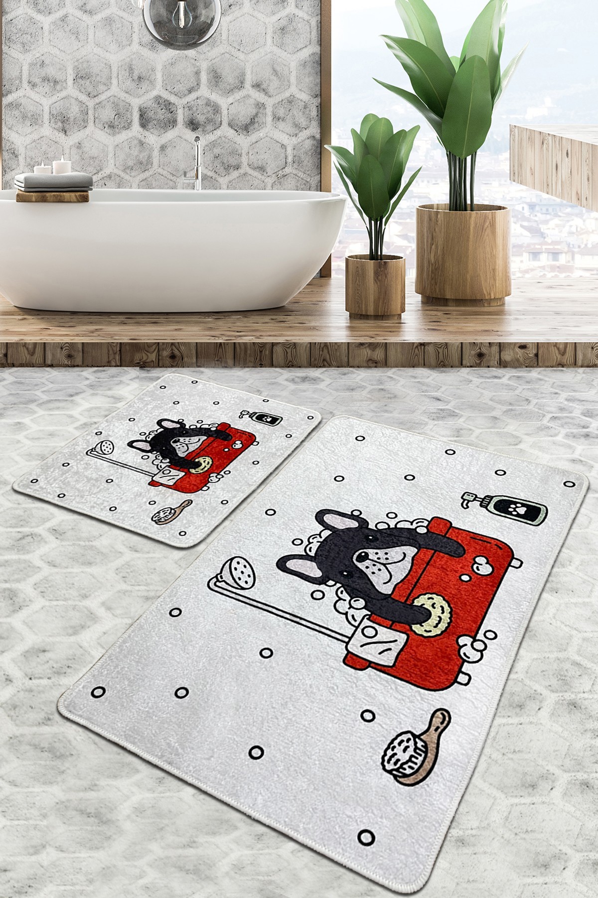 L'essentiel Maison Set od 2 kupaonska tepiha Šarene