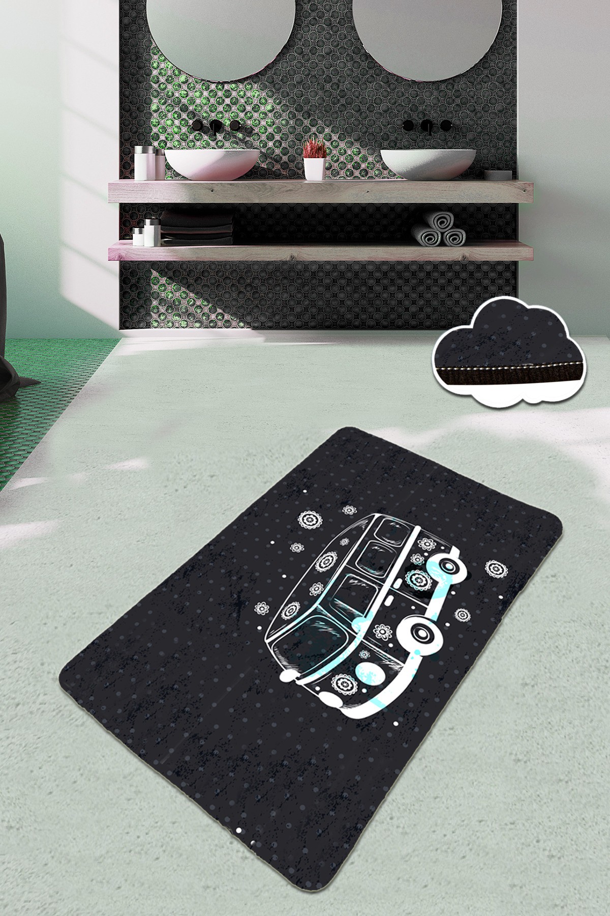 L'essentiel Maison Otirač za kupatilo 70x120cm Šarene