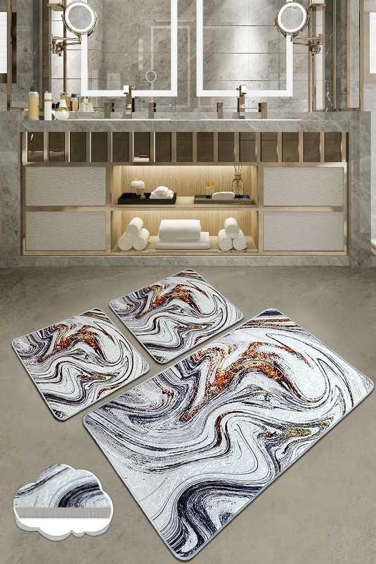 L'essentiel Maison Set od 3 kupaonska tepiha Colorful