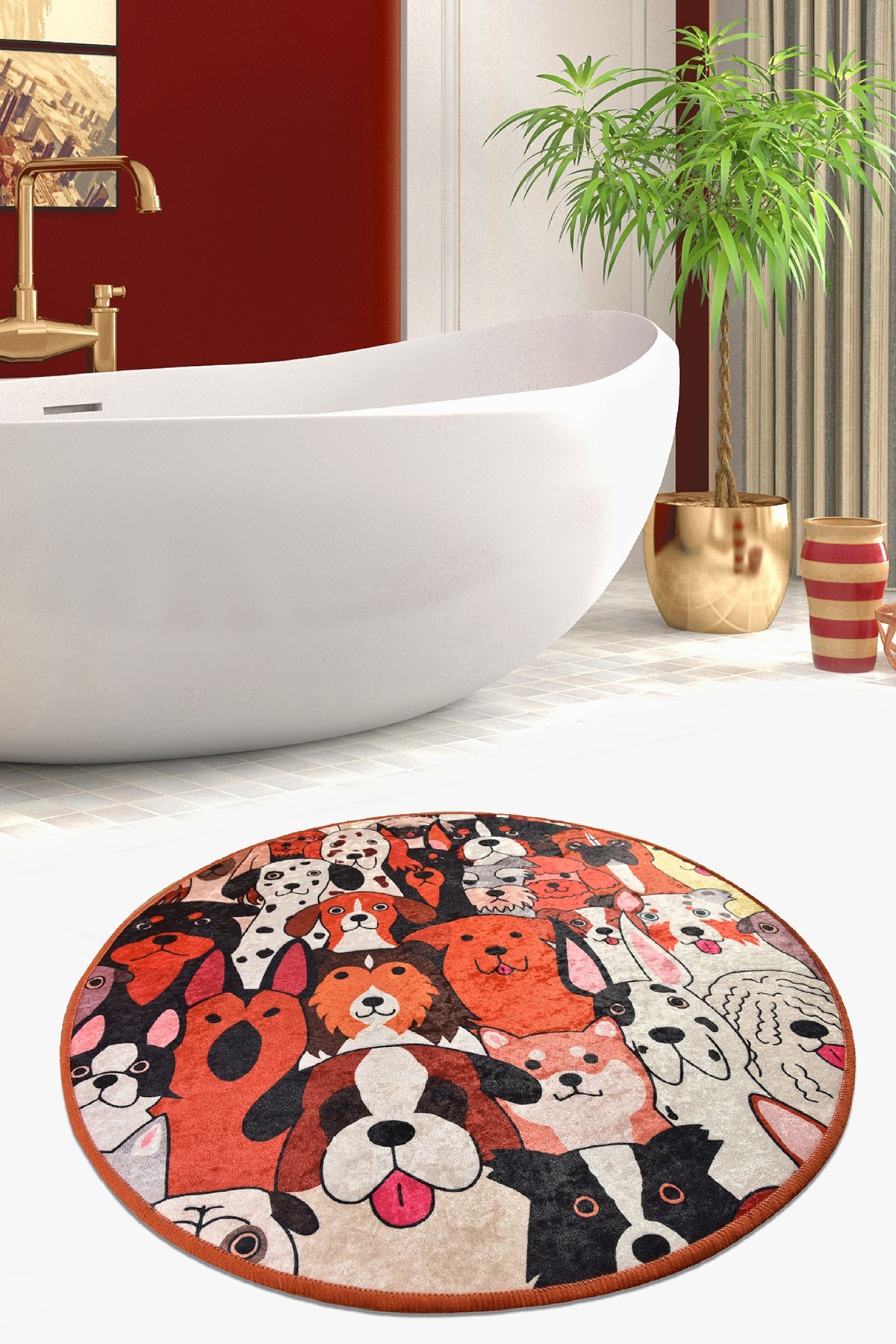 L'essentiel Maison Kupaonski tepih 140cm Šaren