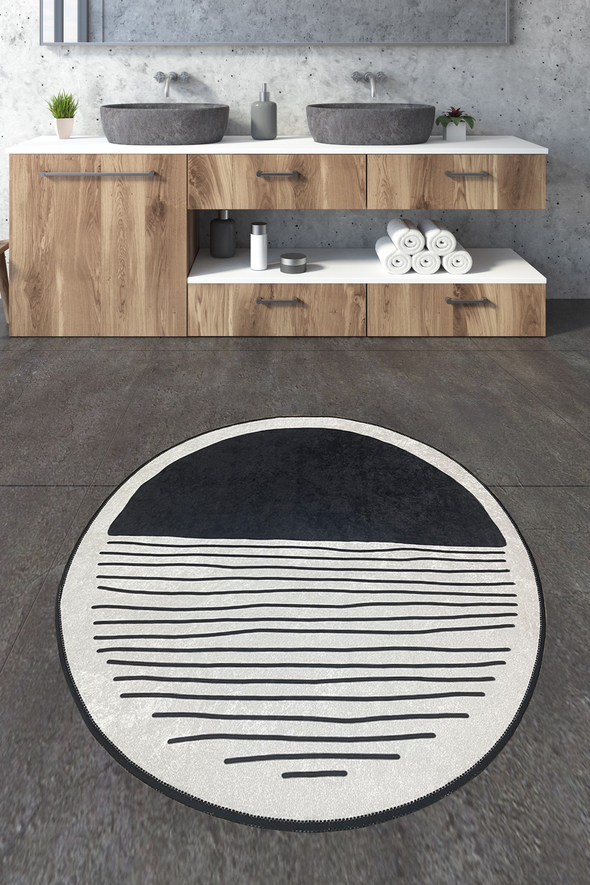 L'essentiel Maison Kupaonski tepih 120x120cm Šaren