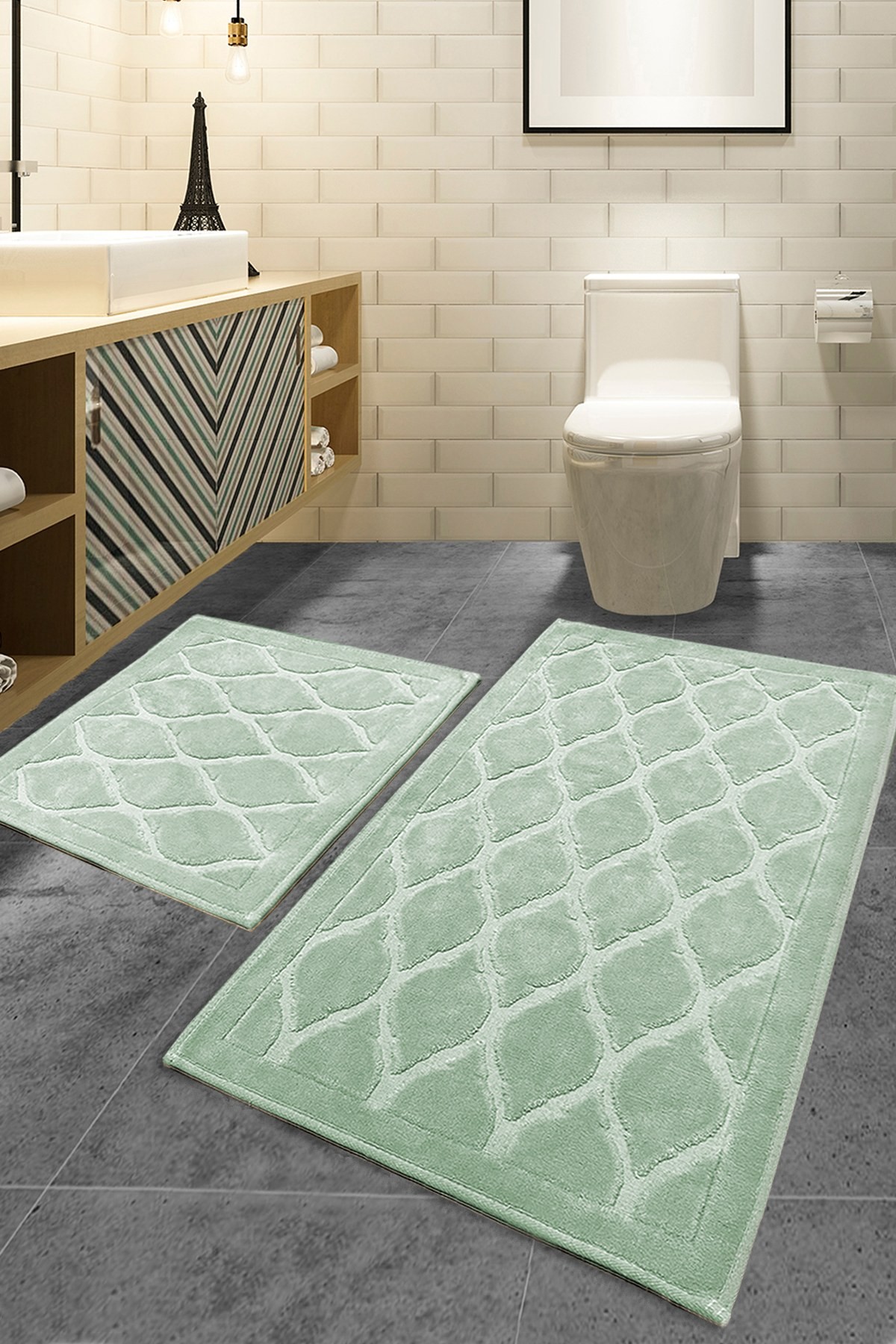 L'essentiel Maison Set od 2 prostirke za kupatilo Mint