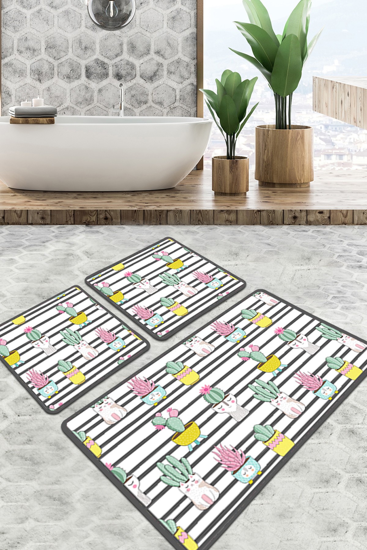 L'essentiel Maison Set od 2 kupaonska tepiha Šarene