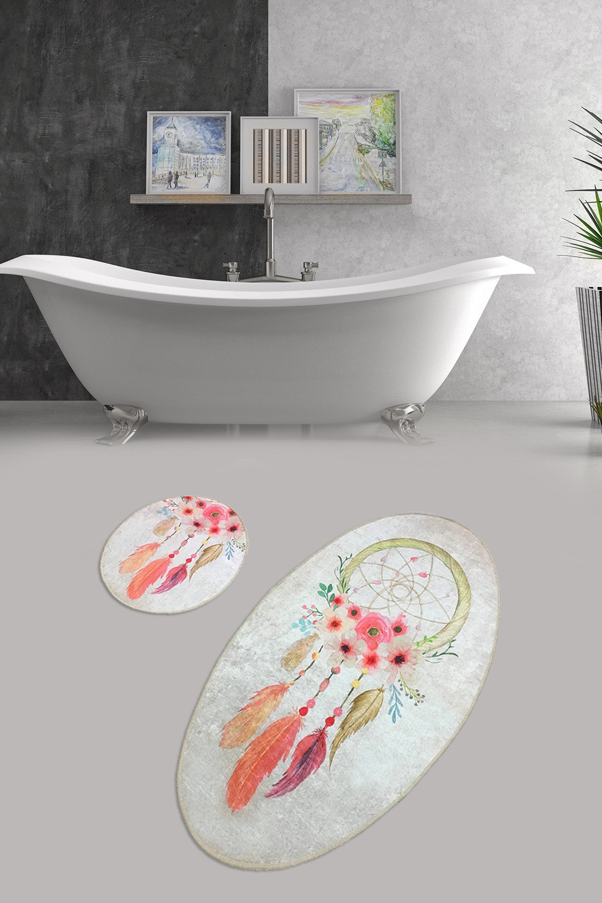 L'essentiel Maison Set od 2 kupaonska tepiha Šarene