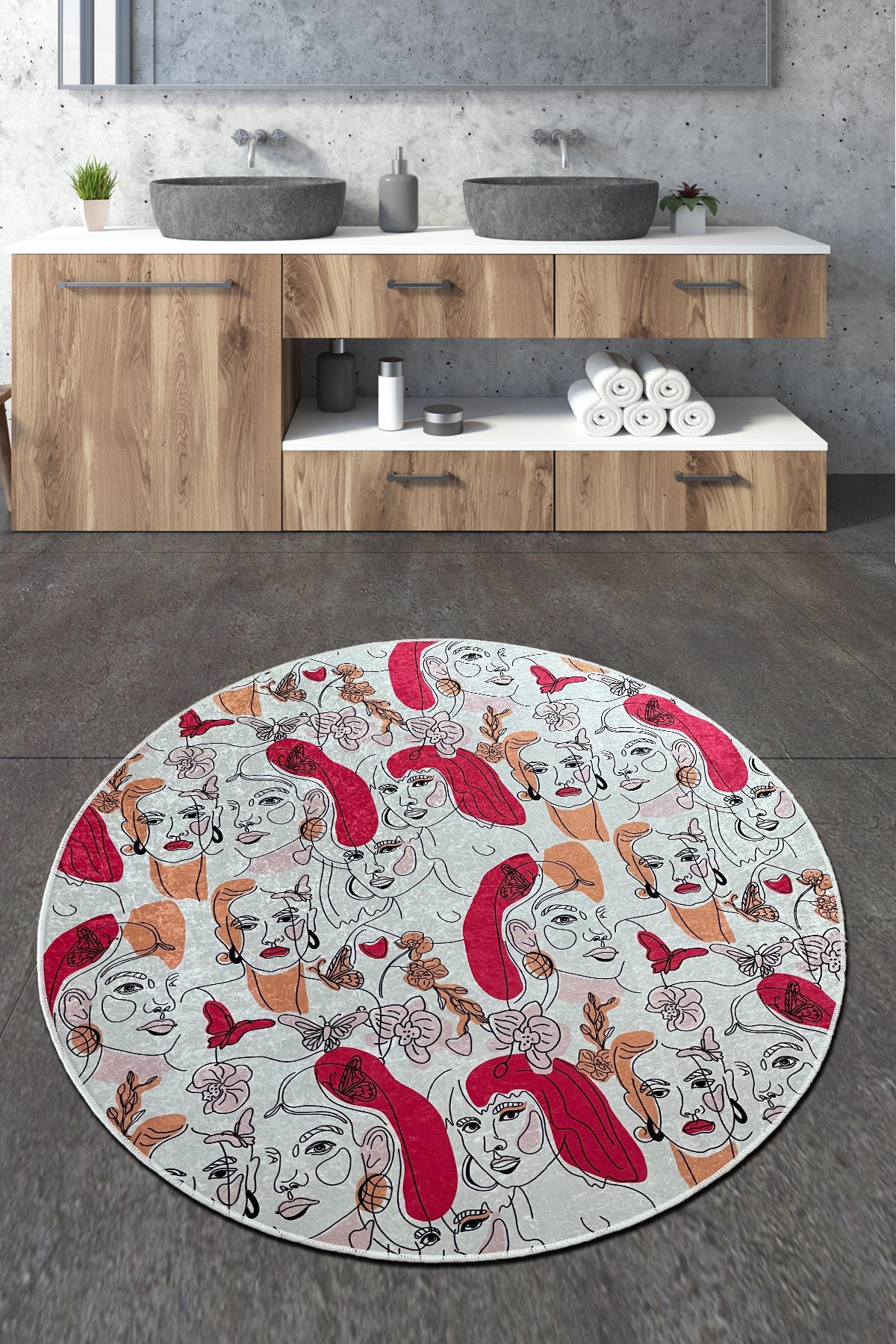 L'essentiel Maison Kupaonski tepih 140cm Šaren