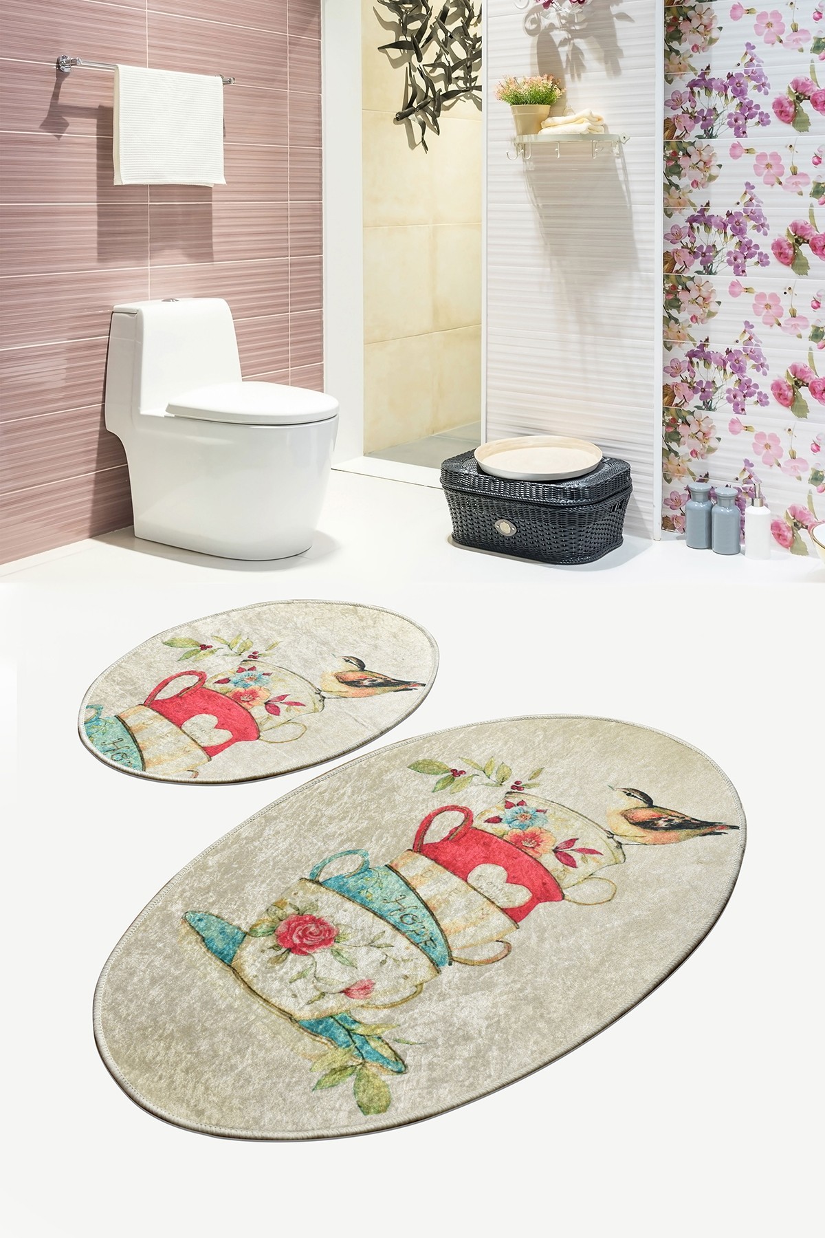 L'essentiel Maison Set od 2 kupaonska tepiha Šarene