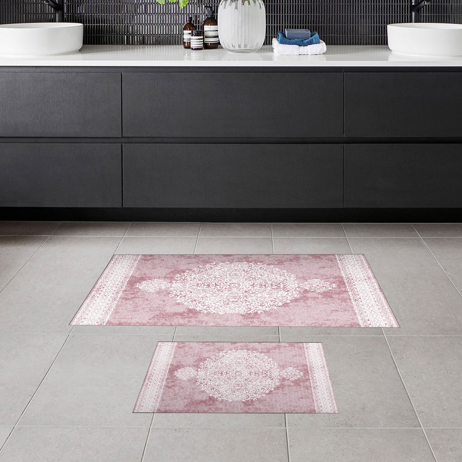 L'essentiel Maison Set od 2 kupaonska tepiha Bež