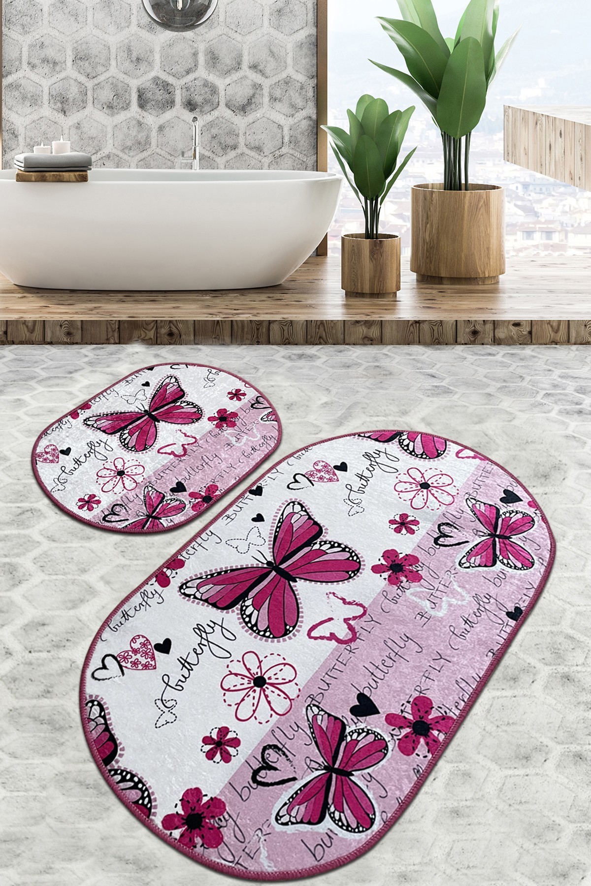 L'essentiel Maison Set od 2 kupaonska tepiha Šarene