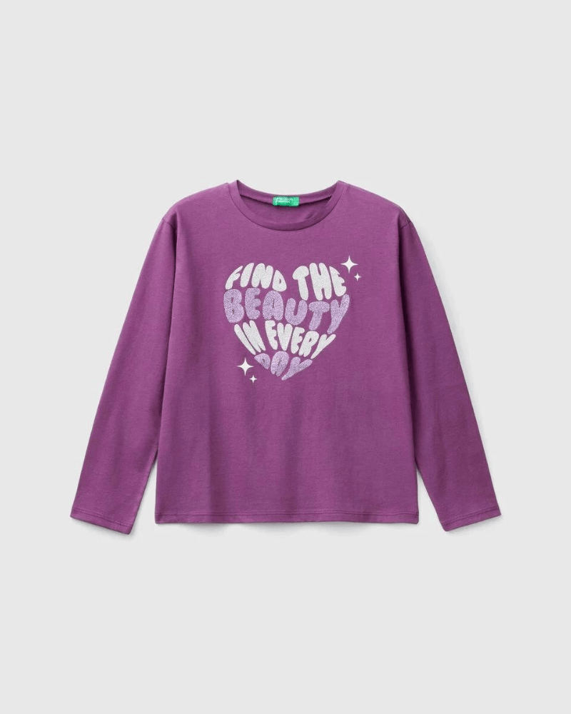 Benetton Majica dugi rukava  1J8 za djevojčice