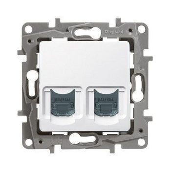 Legrand Utičnica RJ 45 2x STP Kat.6 764576, Siva