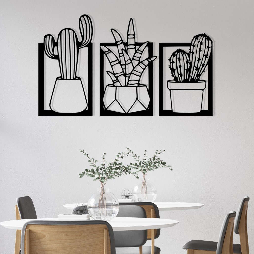 Wallity Zidna dekoracija Nazen, 49x29 cm, 1,2 mm, Crna