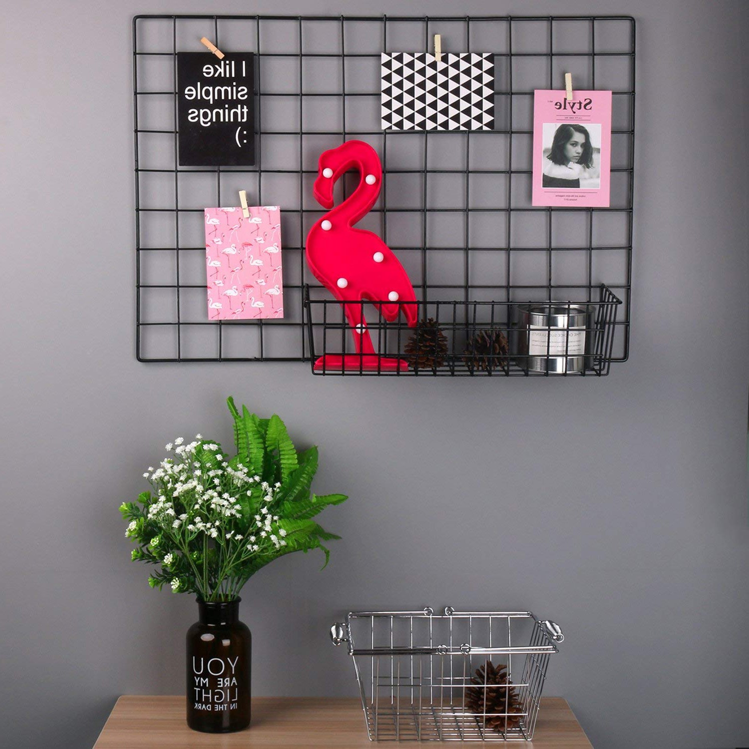 Wallity Zidna dekoracija WR013, 38x13x16 cm, Crna