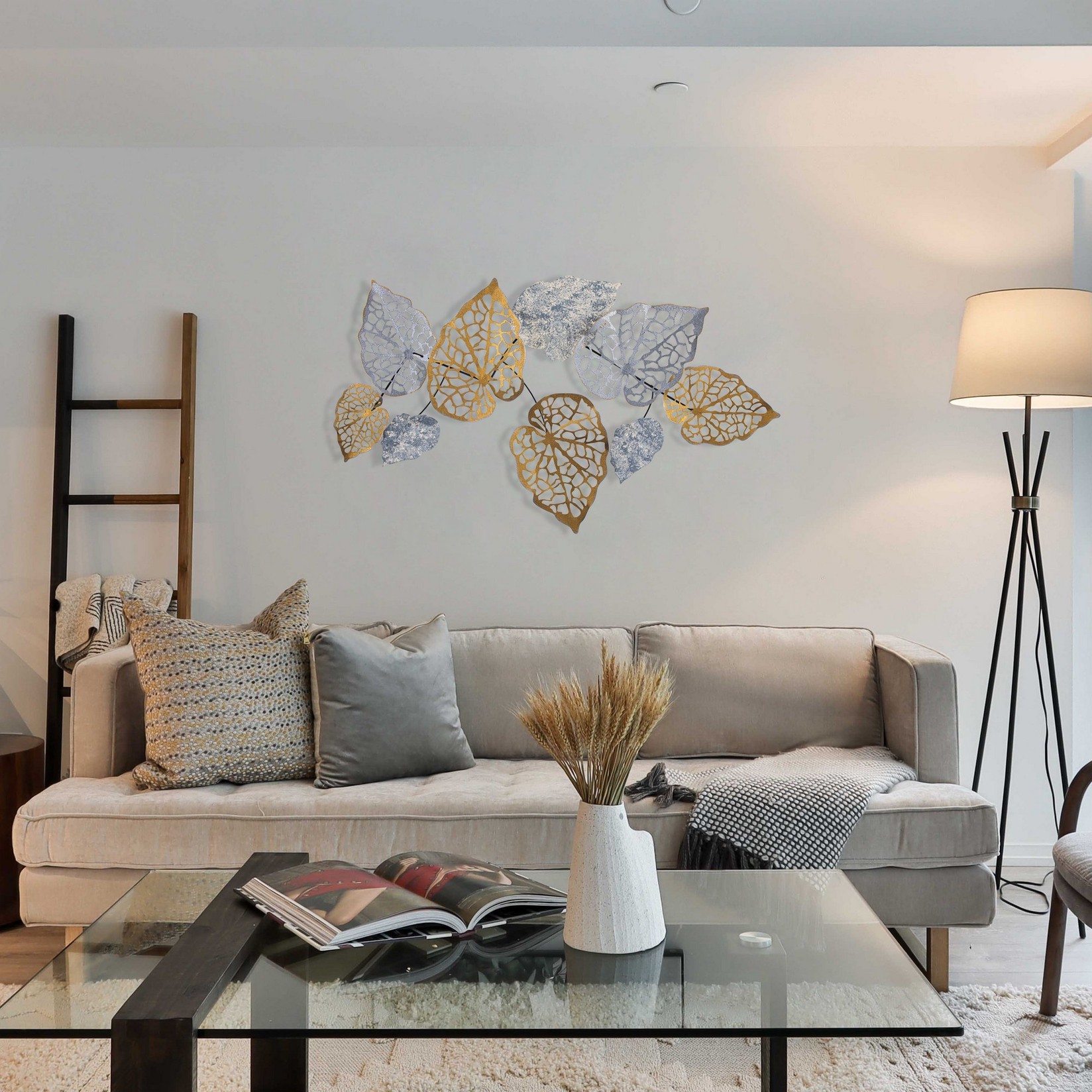 Zidna dekoracija Muhayyel, 120x12,5x72 cm, Šarena