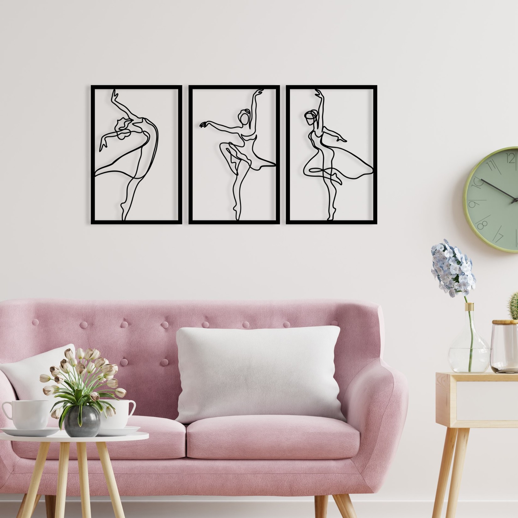 Zidna dekoracija Zumra, 123x55 cm, 1,2 mm, crna